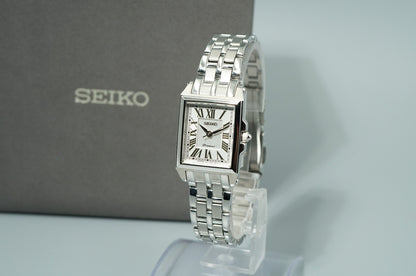 *MINT* SEIKO Premier 1N01-0RJ0 Quartz White Dial Square 22mm Women,Ladies Watch