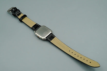 *Exc+4* Vintage 1972 SEIKO DOLCE 6020-5930 Quartz Black Square 29mm Mens Watch