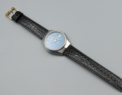 *NEAR MINT* Vintage SEIKO King 4823-8010 Quartz Black Dial Round Mens Watch