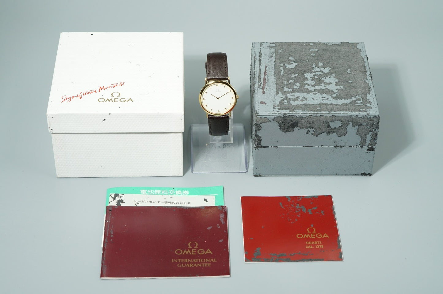 *N MINT* Vintage 1986 OMEGA De Ville Cal.1378 Quartz White Dial 32mm Mens Watch