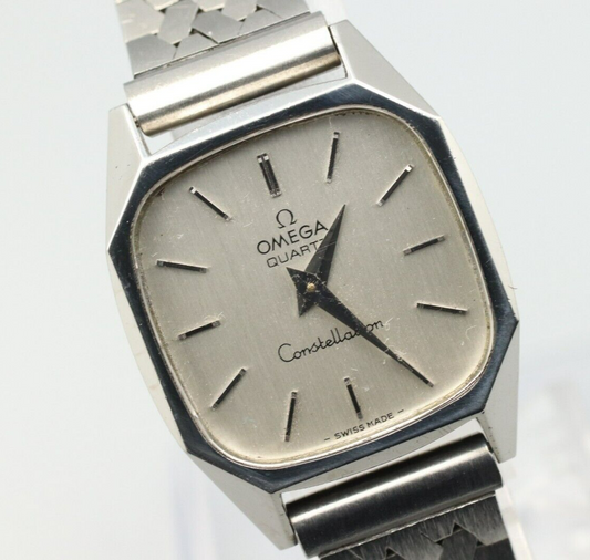 *MINT* Vintage OMEGA Constellation Cal.1350 Quartz Silver Dial Mens Watch JAPAN
