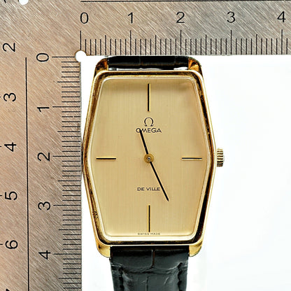 Exc+5 Vintage 1972 OMEGA De Ville Cal.620 HandWind Gold Hexagon 28mm Women Watch