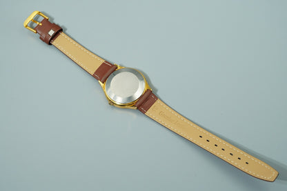 N MINT Vintage 1970s OMEGA De Ville Cal.1325 Ref.192 Qz Gold 35mm Mens Watch