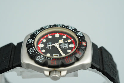 *Exc+5* Vintage 1990s TAG Heuer Formula 1 374.508 Quartz Black 28mm Women Watch