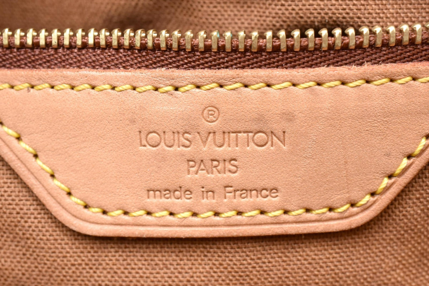 Louis Vuitton CABAS MEZZO Monogram Brown Tote Bag M51151 Authentic Condition SA
