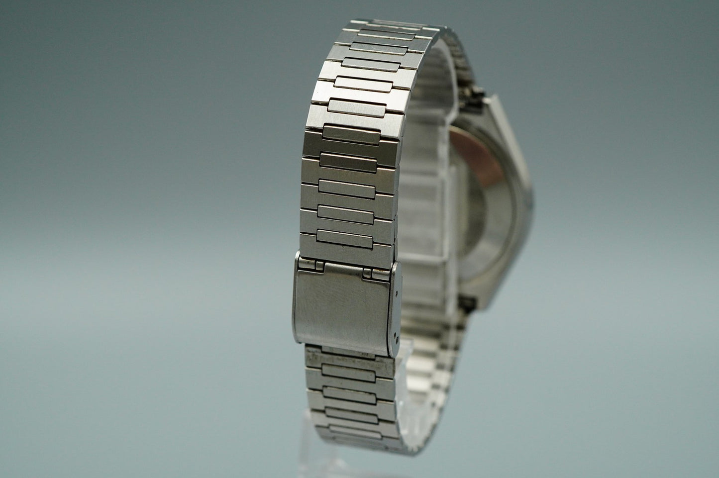 *NEAR MINT* Vintage SEIKO GRAND Quartz 4842-8041 Silver 36mm Mens Watch