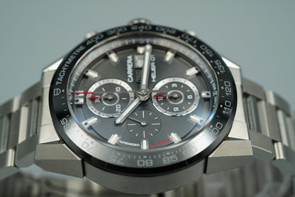 *TOP MINT*  TAG HEUER Carrera Heuer 01 CAR201W Automatic Black 44mm Mens Watch