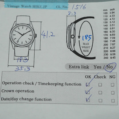 *MINT* Polished GRAND SEIKO GS 8N65-8000 Qz Silver Dial Round 35mm Mens Watch