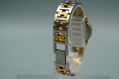 *NEAR MINT* Vintage 1990s HERMES Pullman Qz White Round 24mm Women Watch