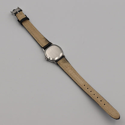 *NEAR MINT* Vintage 1980s OMEGA De Ville Hand Wind Black Square 22mm Women Watch