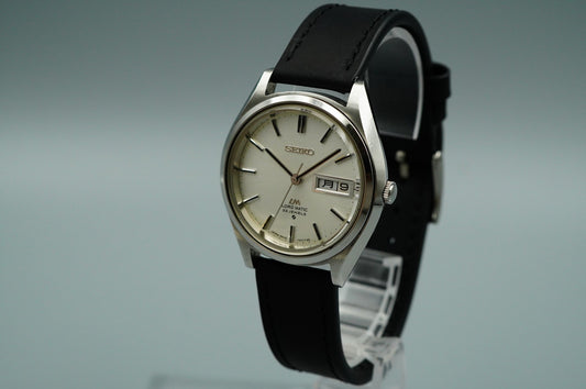 Exc+5 1970s SEIKO Lord Matic 5606-7070 Automatic Silver Round 37mm Mens Watch