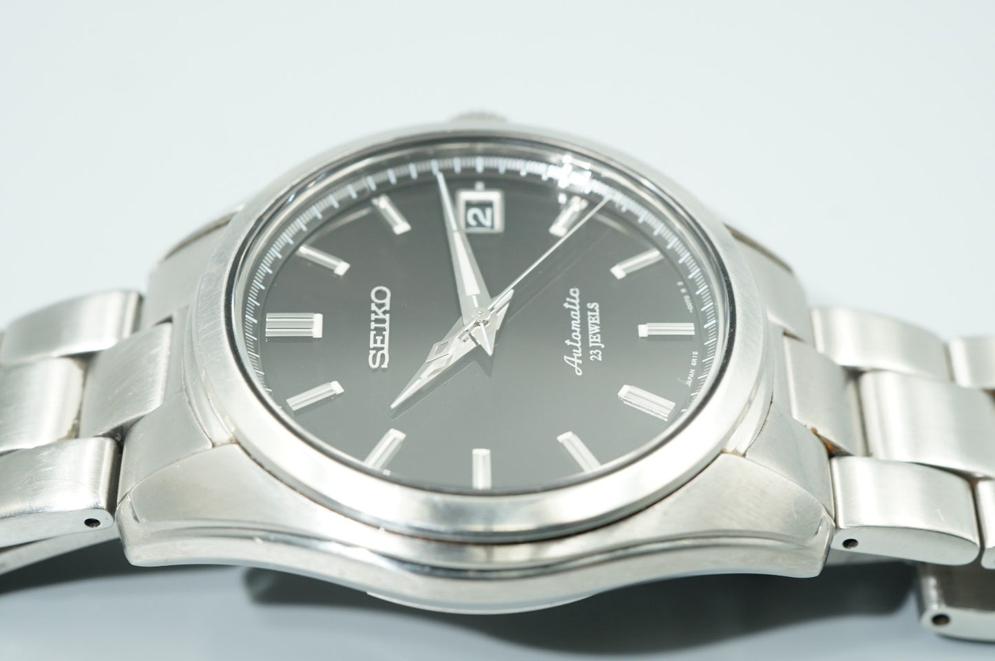 *NEAR MINT*  SEIKO Mechanical 6R15-00C0 Automa Black Dial Round 38mm Mens Watch