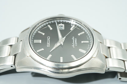 *NEAR MINT*  SEIKO Mechanical 6R15-00C0 Automa Black Dial Round 38mm Mens Watch