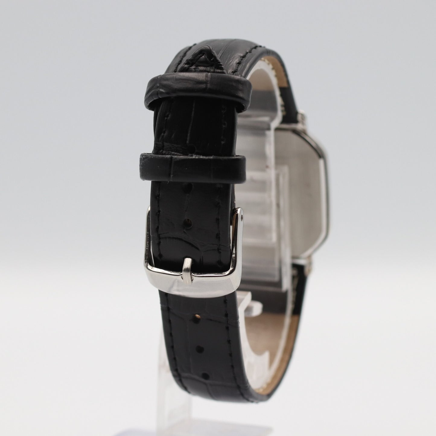 *Exc+4* Vintage 1990s SEIKO Chariot 5930-5600 Qz Navy Square 30mm Mens Watch