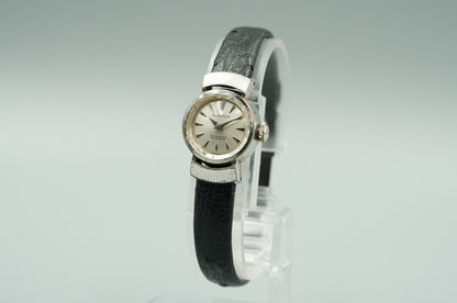 *Exc+4* Vintage 1964 SEIKO Solar Hand Winding Silver Dial Round 17mm Women Watch