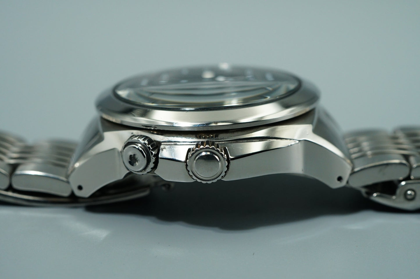 *N MINT* Vintage 1997 SEIKO HI-BEAT 4S12-0010 AT Black Round 37mm Mens Watch