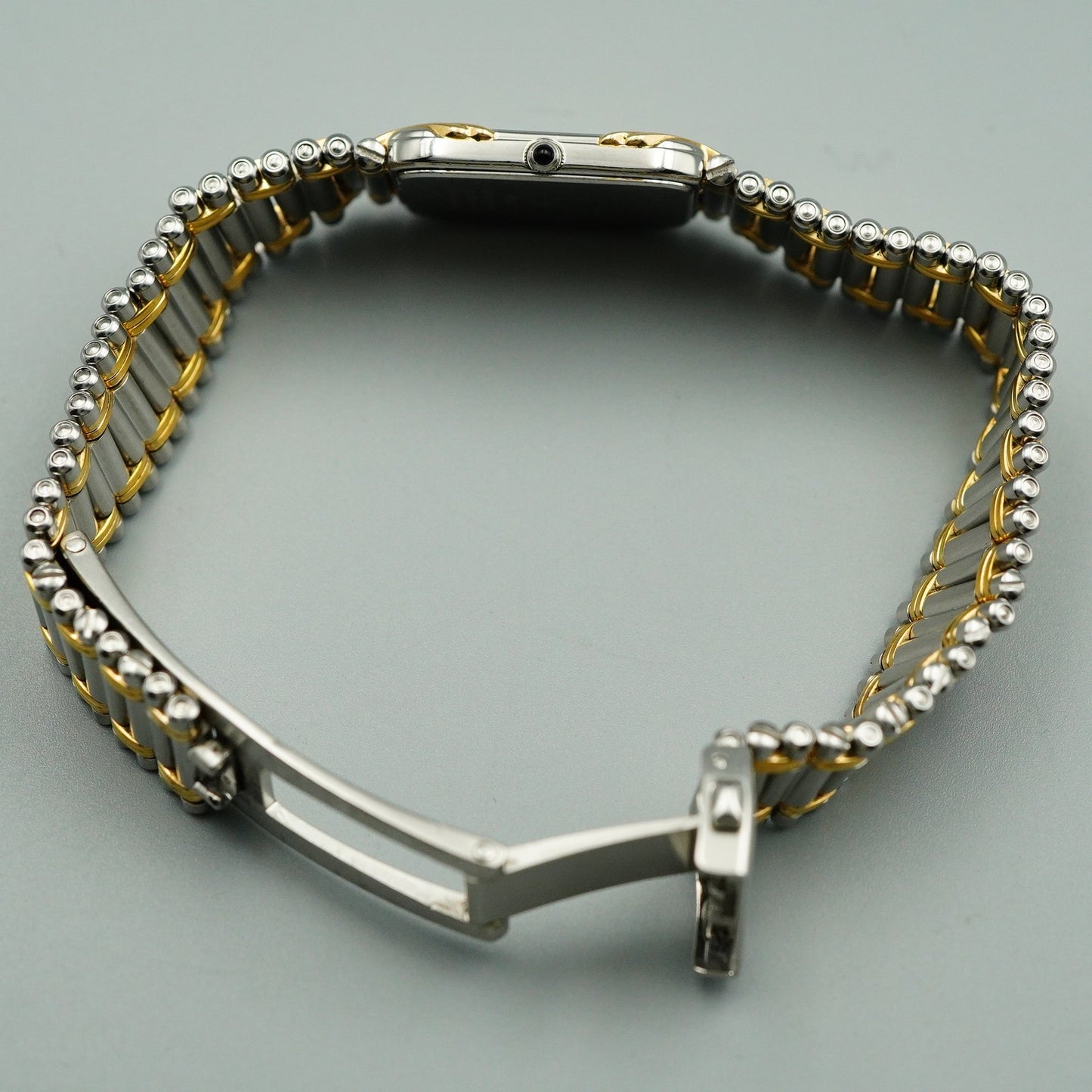 *MINT* Vintage 18KT SEIKO CREDOR 2F70-5490 Qz Silver Rectangle 19mm Women Watch