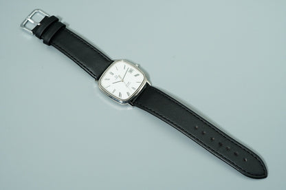 *NEAR MINT* Vintage 1974 OMEGA De Ville Cal.1332 Qz White Square 33mm Mens Watch