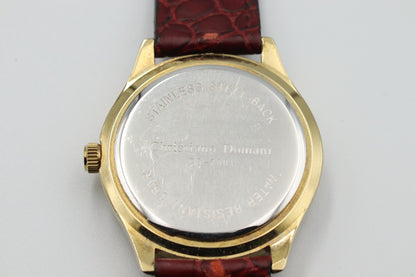 *MINT* Vintage Christiano Domani  Moon CD-2001 Qz White Dial 36mm Mens Watch