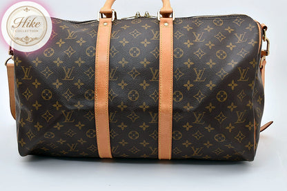 Louis Vuitton KEEPALL BANDOULIERE 45 Monogram Boston Bag M41418 Auth *AB*