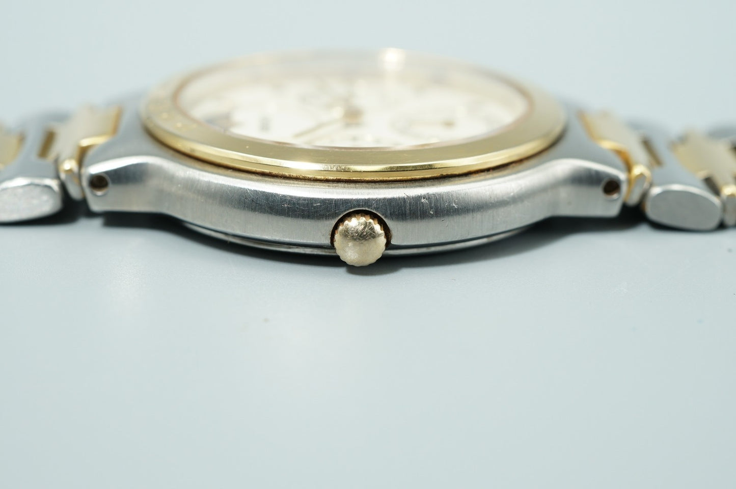 Vintage 1988 SEIKO Presage Moonphase 7F38-6040 Quartz White 35mm Mens Watch