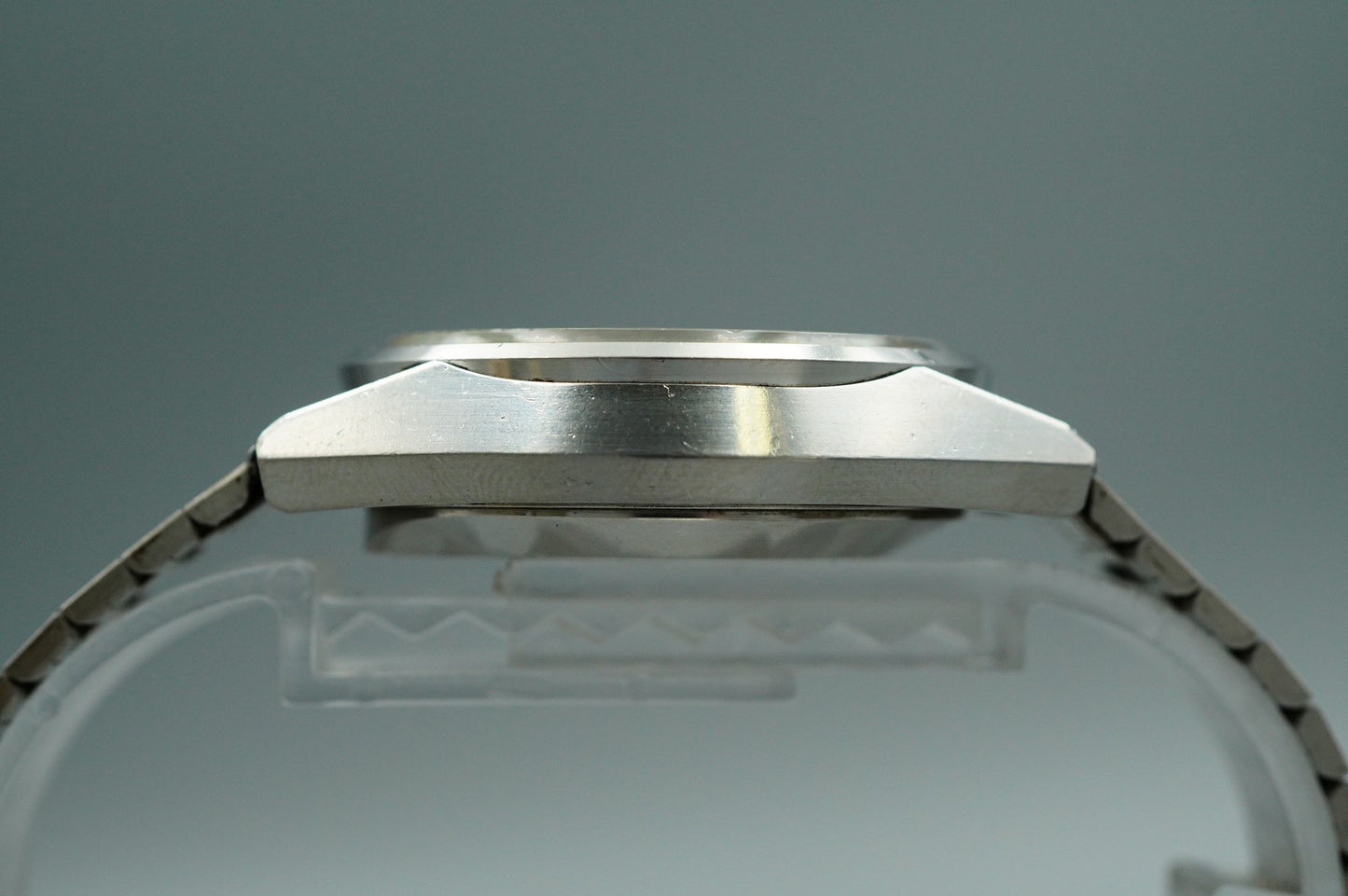 *NEAR MINT* Vintage SEIKO GRAND Quartz 4842-8041 Silver 36mm Mens Watch