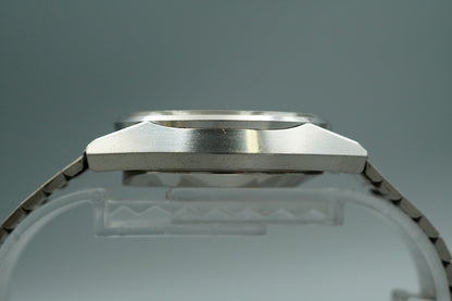 *NEAR MINT* Vintage SEIKO GRAND Quartz 4842-8041 Silver 36mm Mens Watch