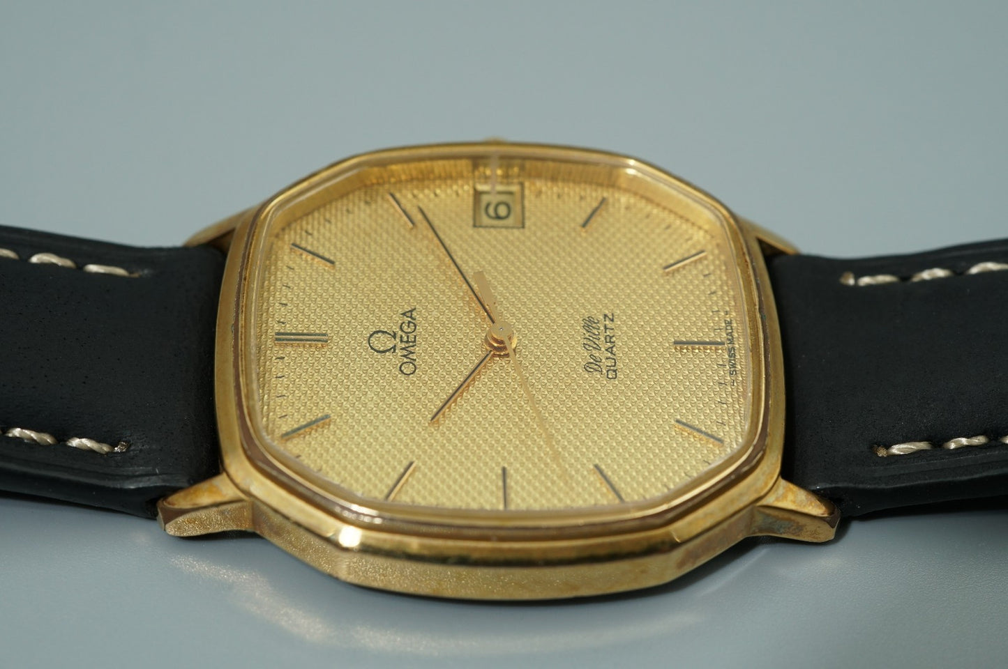 *Exc+4* Vintage 1970 OMEGA De Ville Cal.1332 Quartz Gold Octagon 31mm Mens Watch