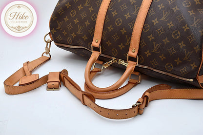 Louis Vuitton KEEPALL BANDOULIERE 45 Monogram Boston Bag M41418 Auth *AB*