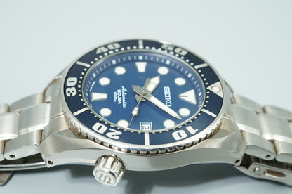 *NEAR MINT*  SEIKO  SCUBA 6R15-00G0 Automatic Blue Dial Round 45mm Mens Watch