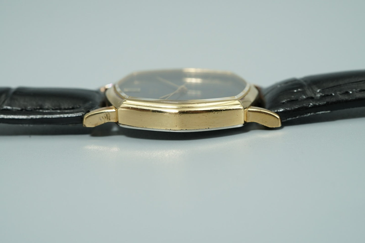 *Exc+5* Vintage 1980 SEIKO Chariot 5931-5350 Qz Black Hexagon 30mm Mens Watch