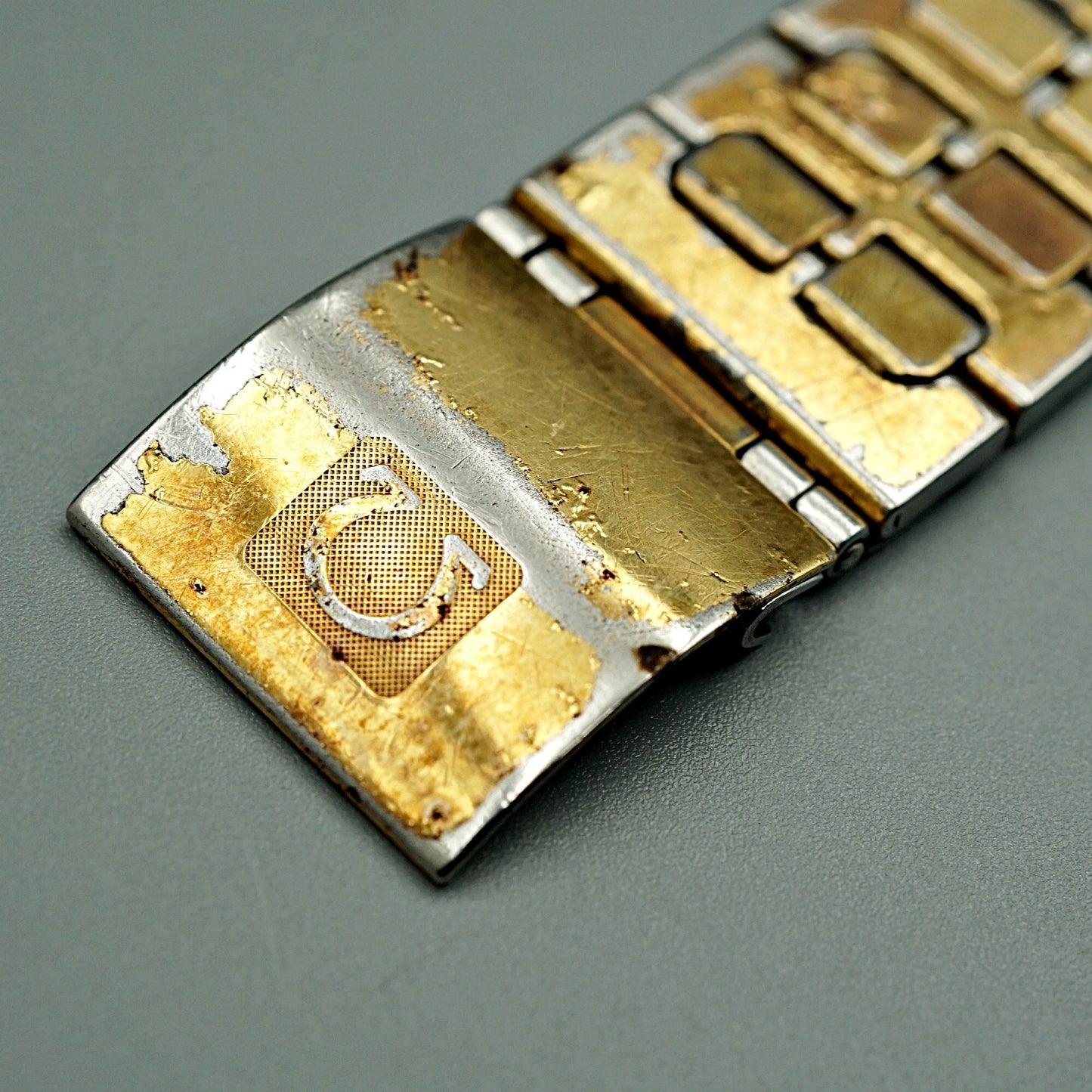 *Exc+4* Vintage 1977 OMEGA De Ville Cal.1332 Qz Gold Octagon 34mm Mens Watch