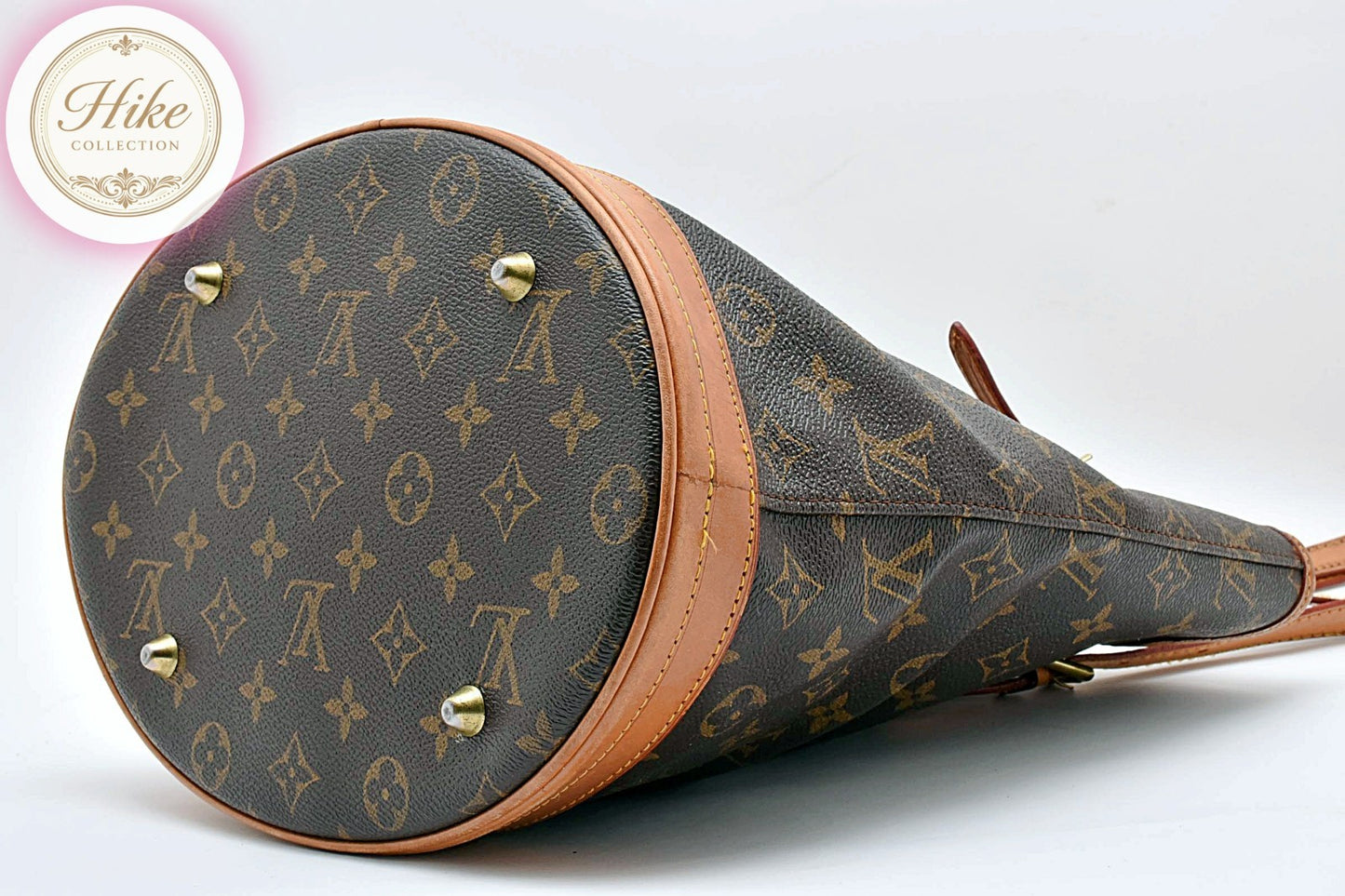 Louis Vuitton Bucket PM Monogram Brown Tote Shoulder Bag M42238 Auth *RANK AB*