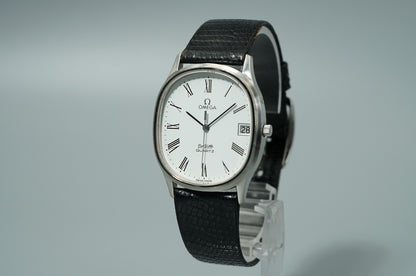*NEAR MINT* Vintage 1979 OMEGA De Ville Cal.1332 Qz White Roman 31mm Mens Watch