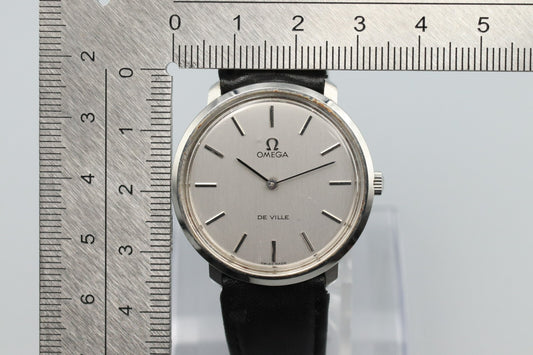 *N MINT* Vintage OMEGA De Ville TOOL 104 Manual Winding Silver Dial Mens Watch