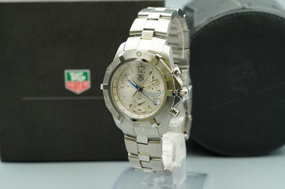 *TOP MINT* Vintage TAG HEUER  CN111C Quartz Silver Dial Round 40 mm Mens Watch