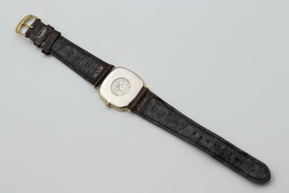*Exc+5* Vintage OMEGA De Ville Ref.195.0077 Quartz Gold Dial Women Watch JAPAN