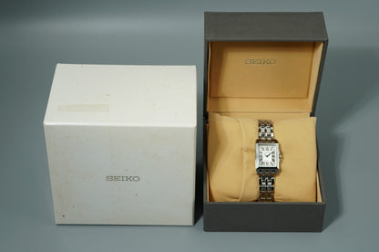 *MINT* SEIKO Premier 1N01-0RJ0 Quartz White Dial Square 22mm Women,Ladies Watch