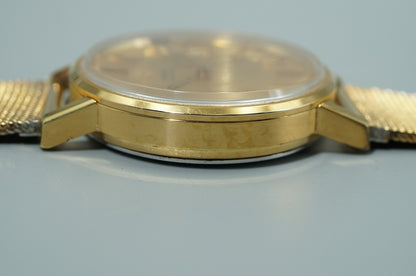 *Exc+5* Vintage 1972 OMEGA Cal.1012 Automatic Gold Dial Round 34mm Mens Watch