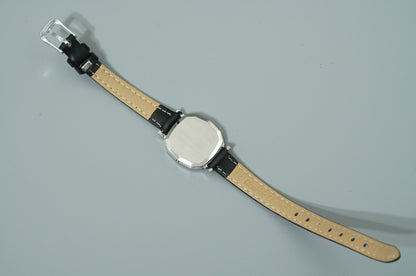 Exc+5 Vintage 1977 OMEGA De Ville Cal.1365 Qz Silver Dodecagon 24mm Women Watch