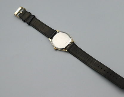 *Exc+5* Vintage OMEGA De Ville Cal.1330 Quartz Gold Dial Hexagon Mens Watch