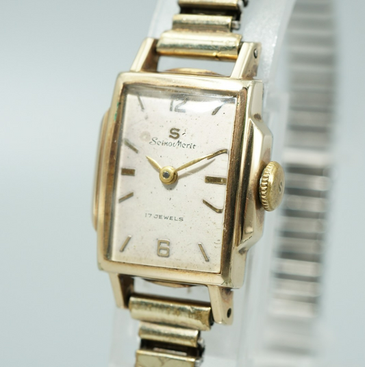 *Exc+4* Vintage 1968 SEIKO Mcrit 5139 Hand Wind White Rectangle 17mm Women Watch