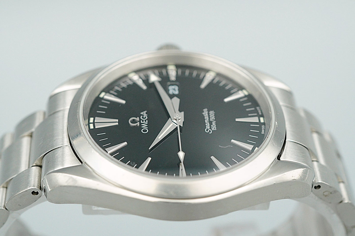 *NEAR MINT* Vintage 1990s OMEGA Seamaster 2517.50 Qz Black Round 40mm Mens Watch