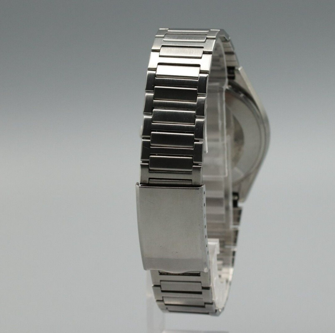 *Exc+4* Vintage SEIKO King 4823-8010 Quartz Silver Dial Day Date Mens Watch