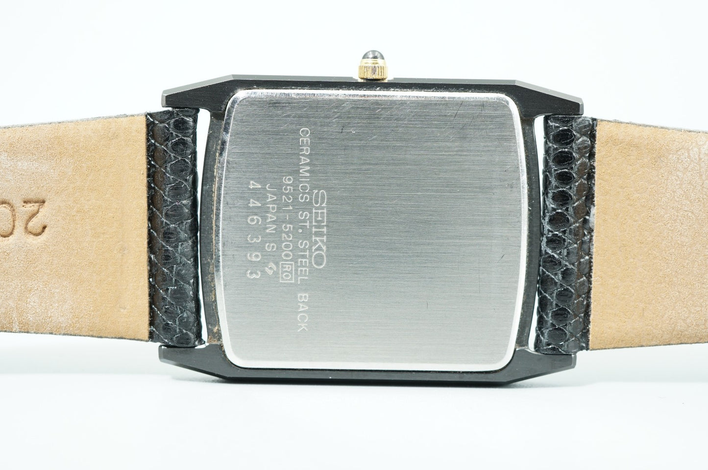 *MINT* Vintage 1977 SEIKO Dolce 9521-5200 Qz Black Rectangle 26mm Women Watch