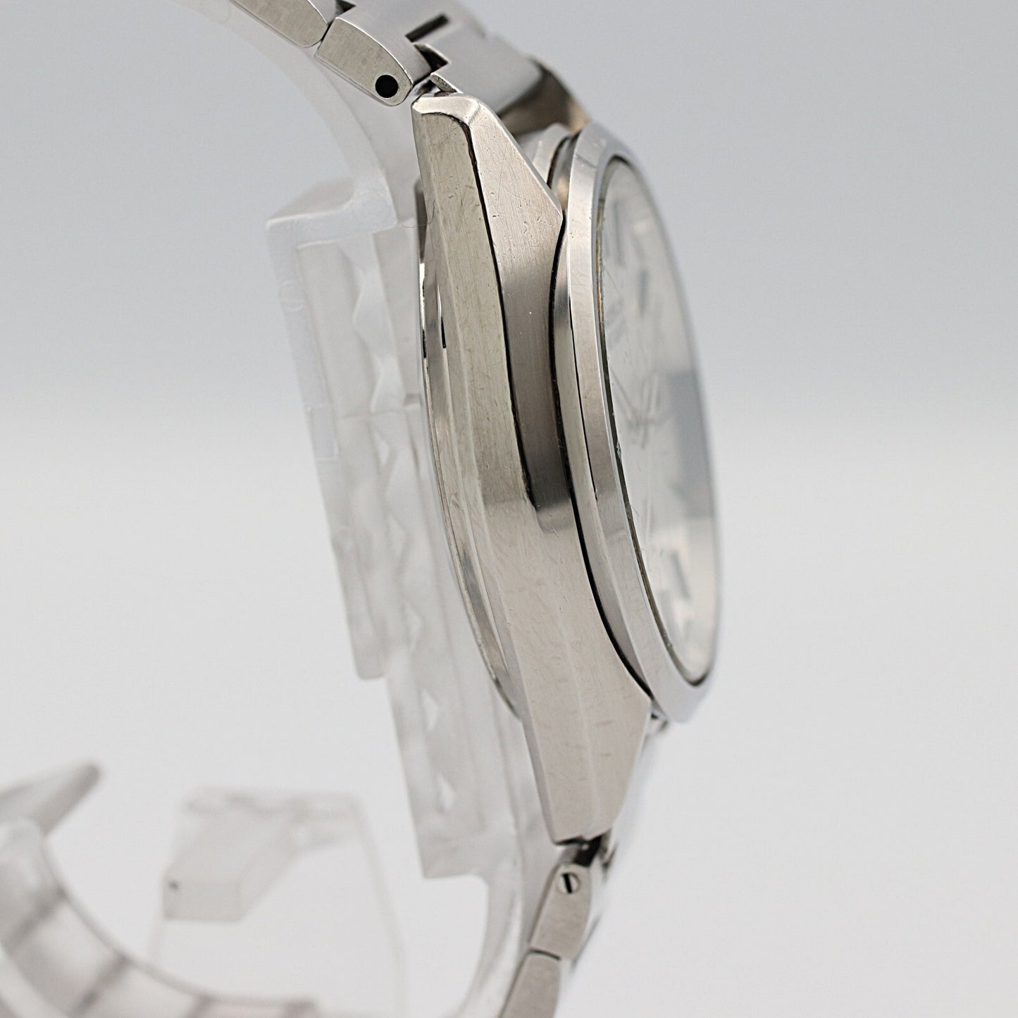 *N MINT* Vintage 1970s SEIKO king 4823-8000 Qz Silver Dial Round 36mm Mens Watch