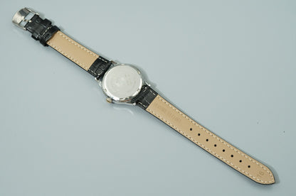 *Exc+4* Vintage 1989 ORIS Pointer Date 302-7285B Hand Wind White 31mm Mens Watch