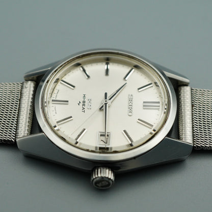 *N MINT* Serviced Vintage SEIKO KS HI-BEAT 4502-7000 AT Silver 36mm Mens Watch