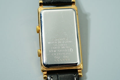 *N MINT* Vintage 1996 SEIKO NOIE 1EFW-5A00 Qz White Dial Square 20mm Women Watch