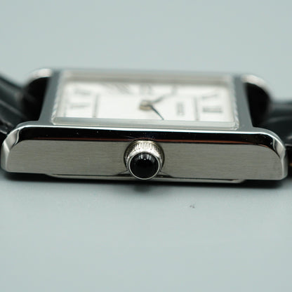 *MINT* Box & Paper SEIKO 4N30-00H0 Quartz Silver Dial Square 19mm Women Watch